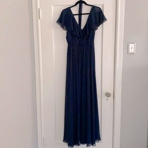 W Too Navy Floor Length Dress